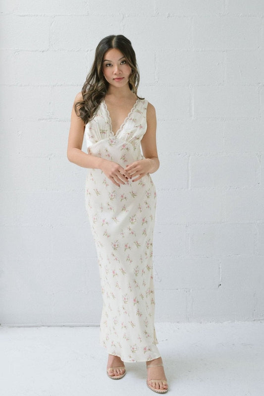 East Meets West Floral Dress Front 