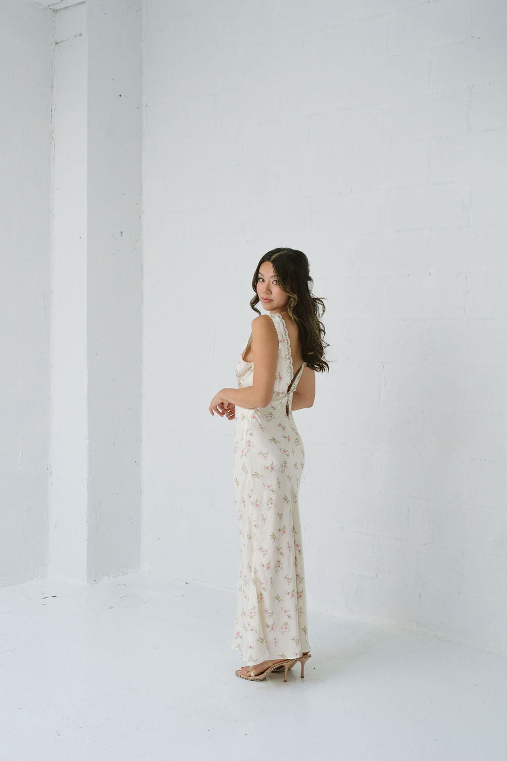 East Meets West Floral Dress Side